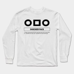 ㅇㅁㅇ Shocked Face in Korean Slang Emoticon Long Sleeve T-Shirt